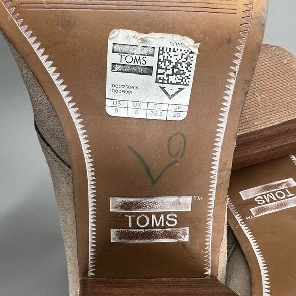 Toms Women's‎ Size 8 Lunata Tan Suede Lace Up Ankle Boots - Picture 12 of 13